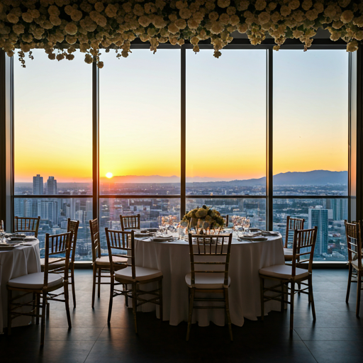Modern wedding reception